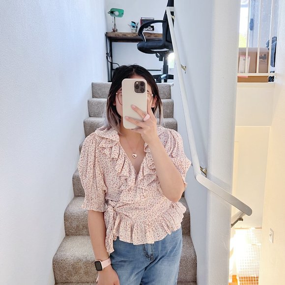 Doen Blush Floral Ruffle Top - Picture 9 of 9